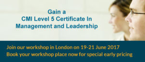 CMI Certificate workshop in London